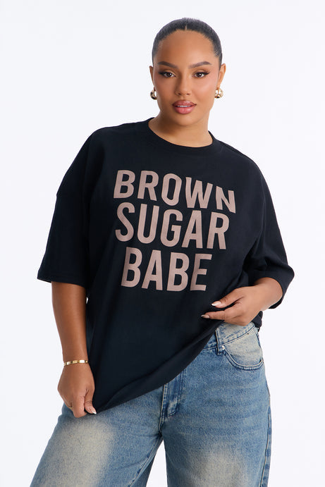 Brown Sugar Babe Washed Tee