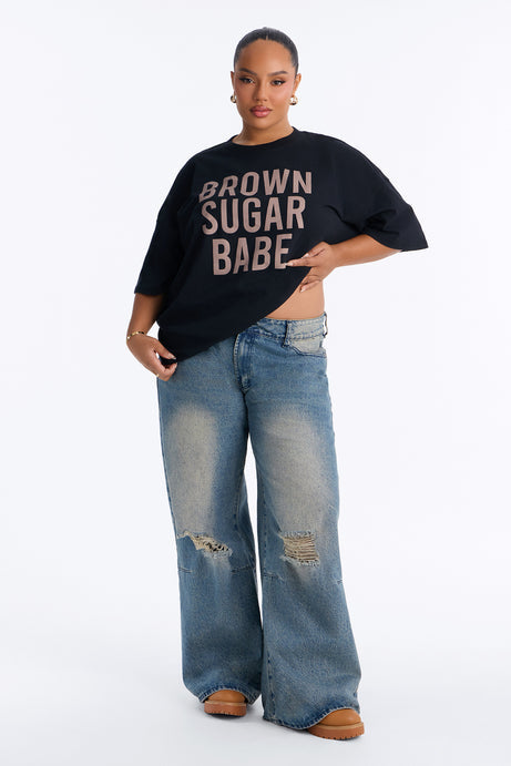 Brown Sugar Babe Washed Tee
