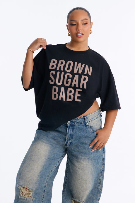 Brown Sugar Babe Washed Tee