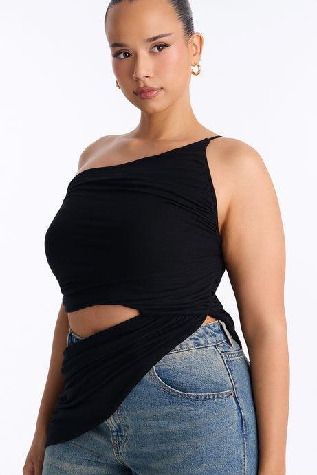 Sierra Ruched One Shoulder Drape Top