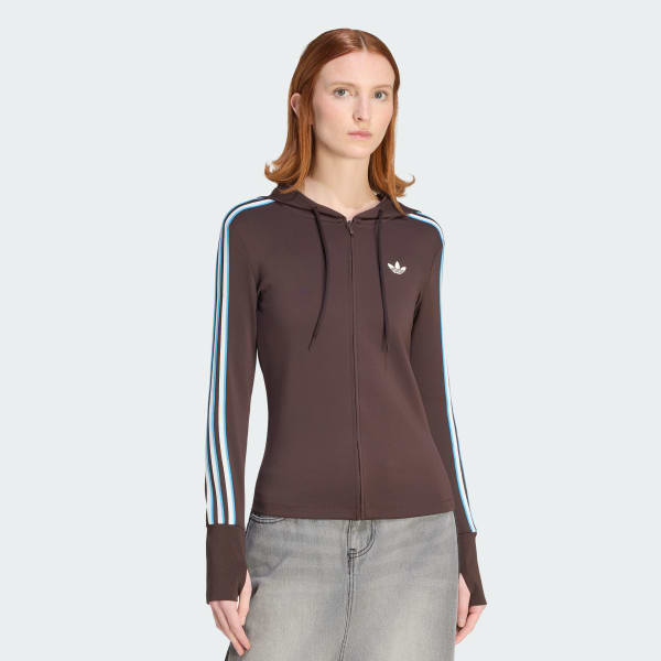 HOODED TREFOIL ZIPPER Jacket