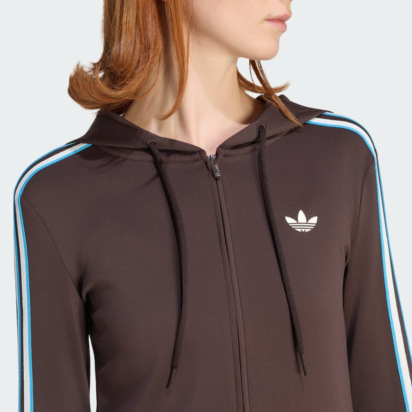 HOODED TREFOIL ZIPPER Jacket