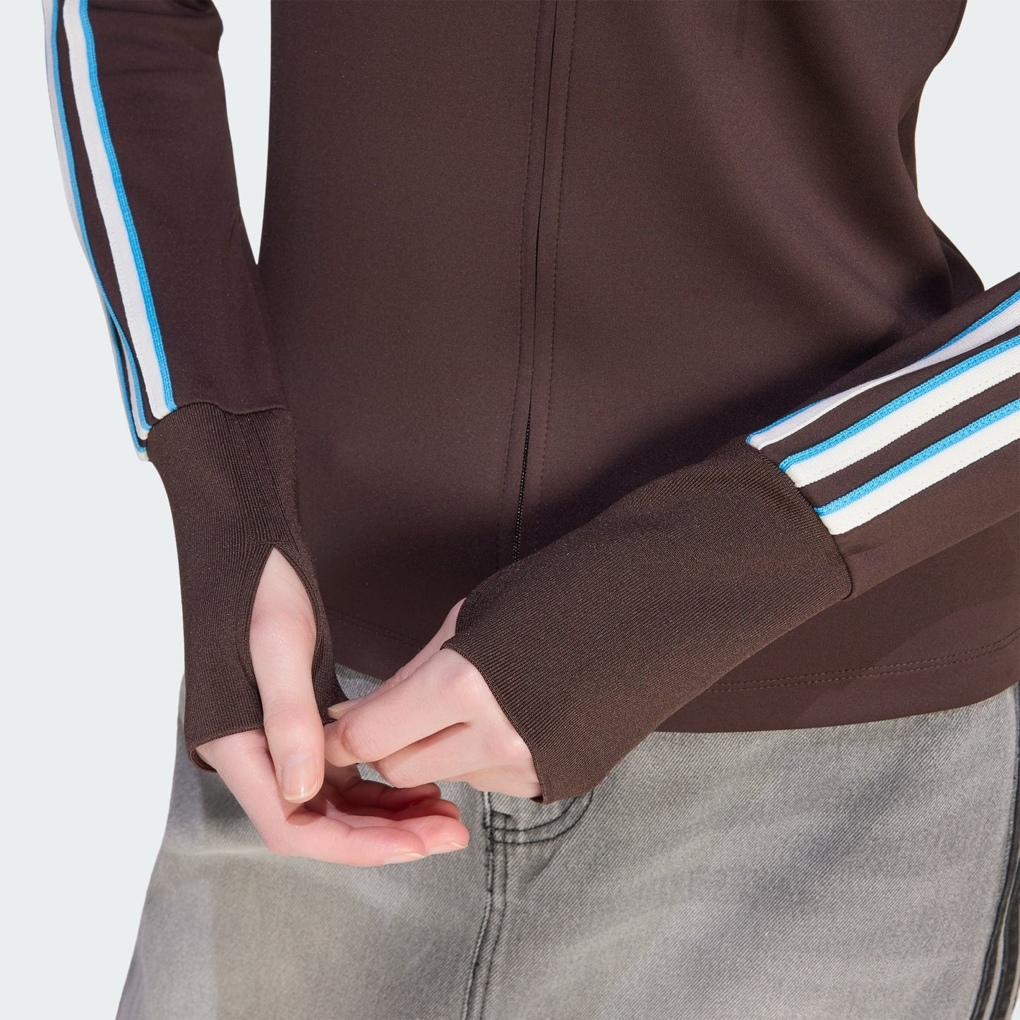 HOODED TREFOIL ZIPPER Jacket