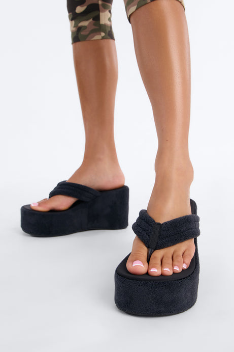 Hot Springs Terry Thong Wedges