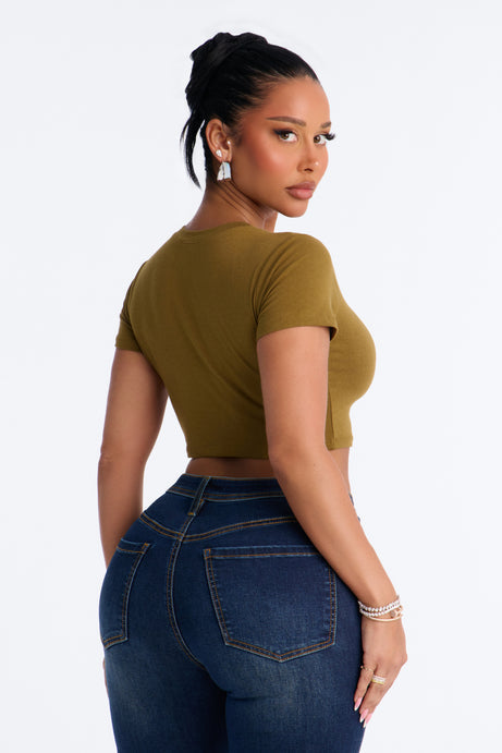 Janice Super Cropped Crew Neck Baby Tee