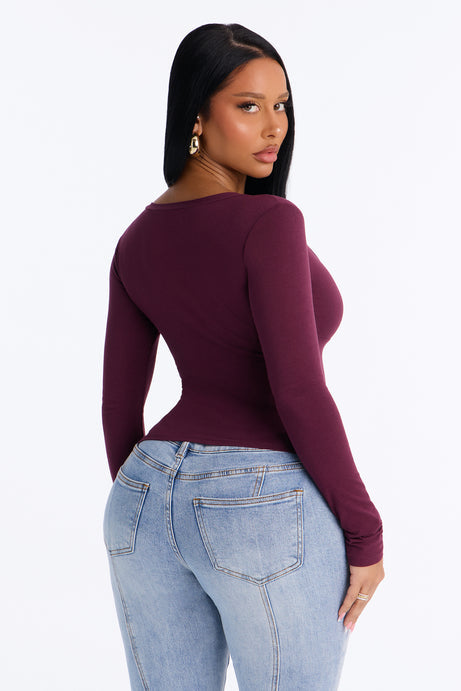 Mila Surplice Long Sleeve Top