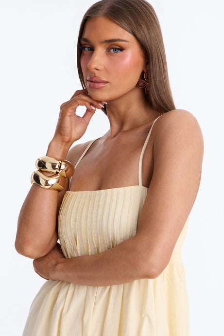 Tate Poplin Wide Leg Jumpsuit - Yellow