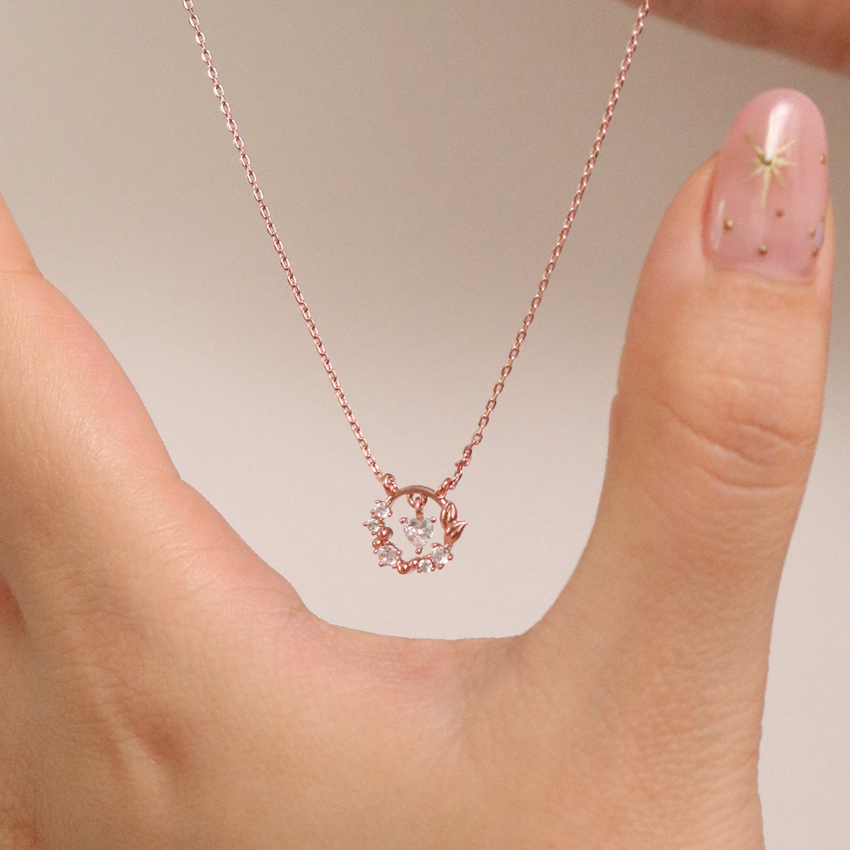 Cubic heart leaf necklace - Interactive Group