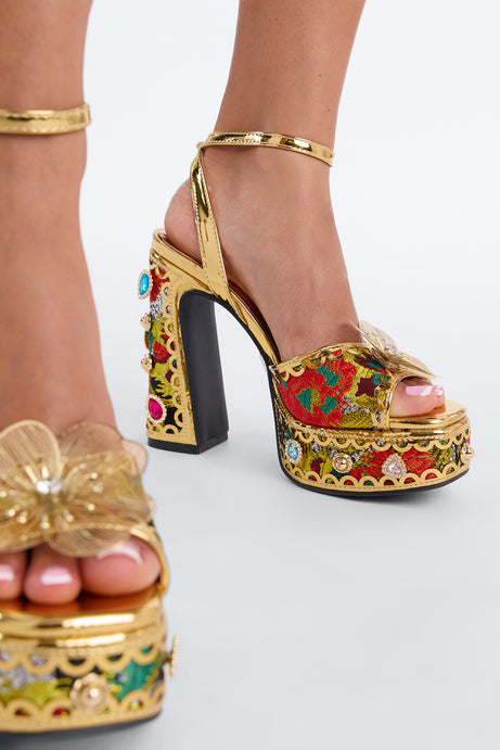 Impress Embellished Platform Heels