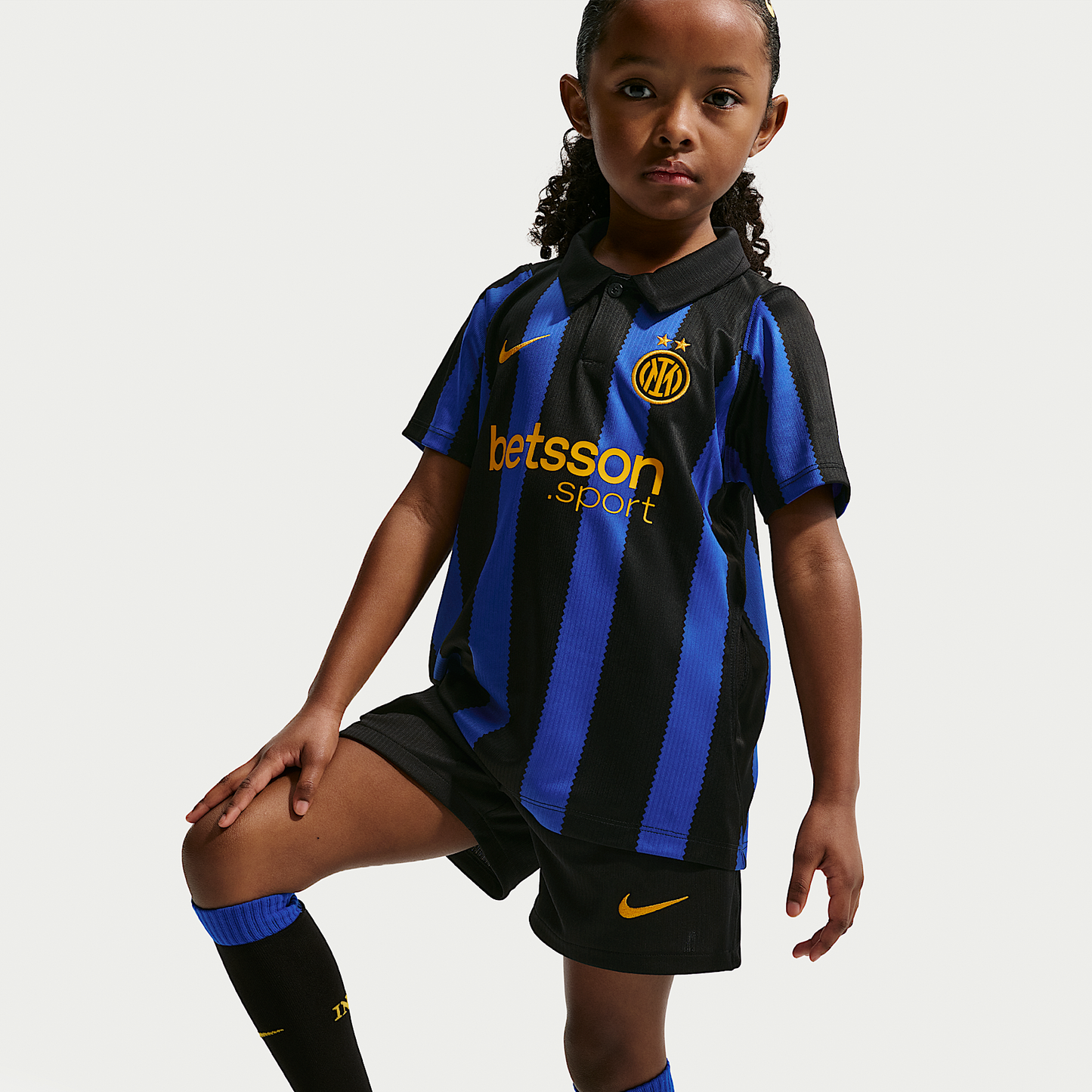 Inter Milan 2026 Stadium Home Younger Kids' Nike Football Replica 3-Piece Kit