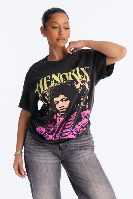 Jimi Hendrix Rose Washed Tee