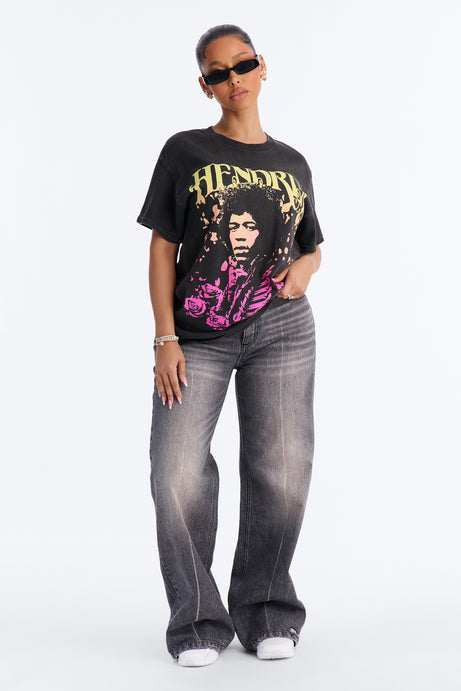 Jimi Hendrix Rose Washed Tee