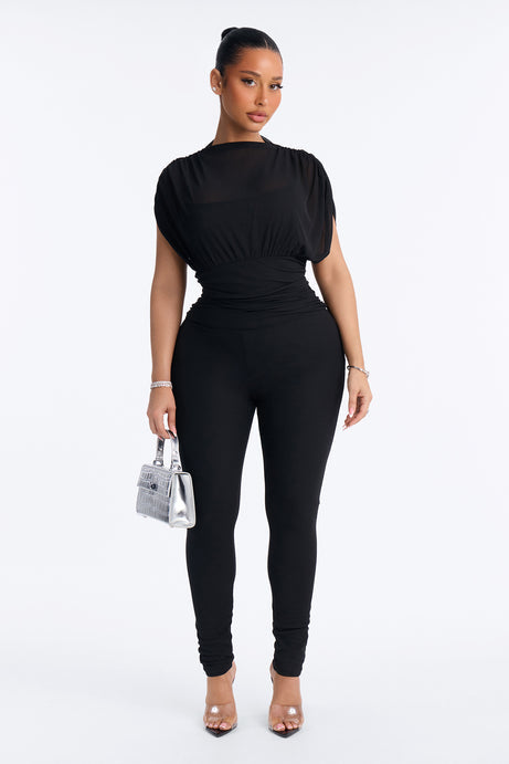Ivanna Mesh Skinny Jumpsuit