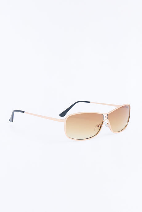 At The Distance Sunglasses - Gold/Brown