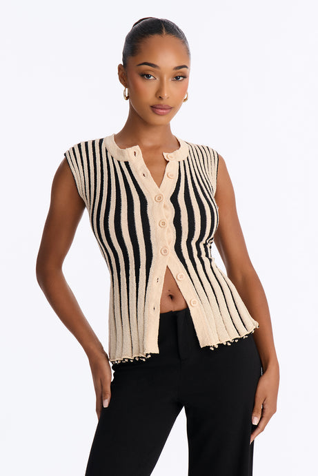 Shania Striped Sweater Vest