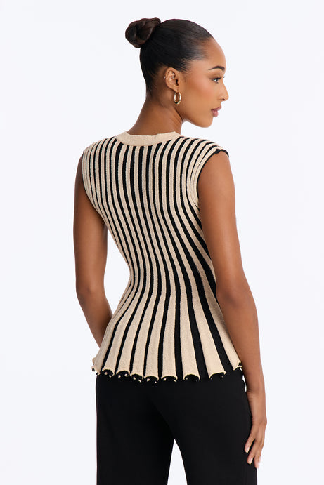 Shania Striped Sweater Vest