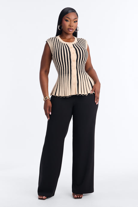 Shania Striped Sweater Vest