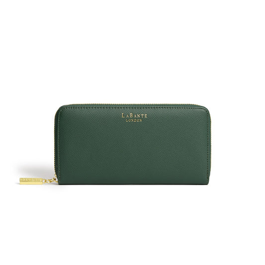 Serene Forest Green Zip Around Wallet - Interactive Group