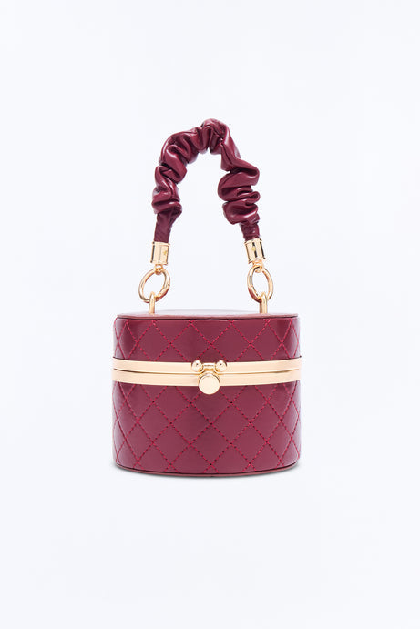 Here For The Drama Clutch - Burgundy/combo