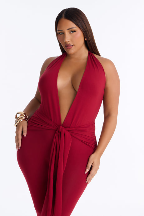 Karla Plunge Capri Catsuit