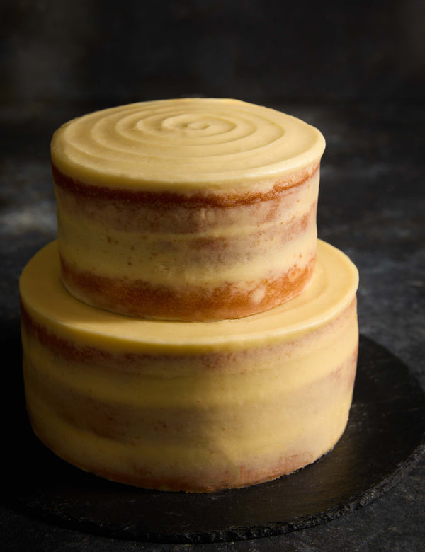 Lemon Two Tier Naked Cake (Serves 36)