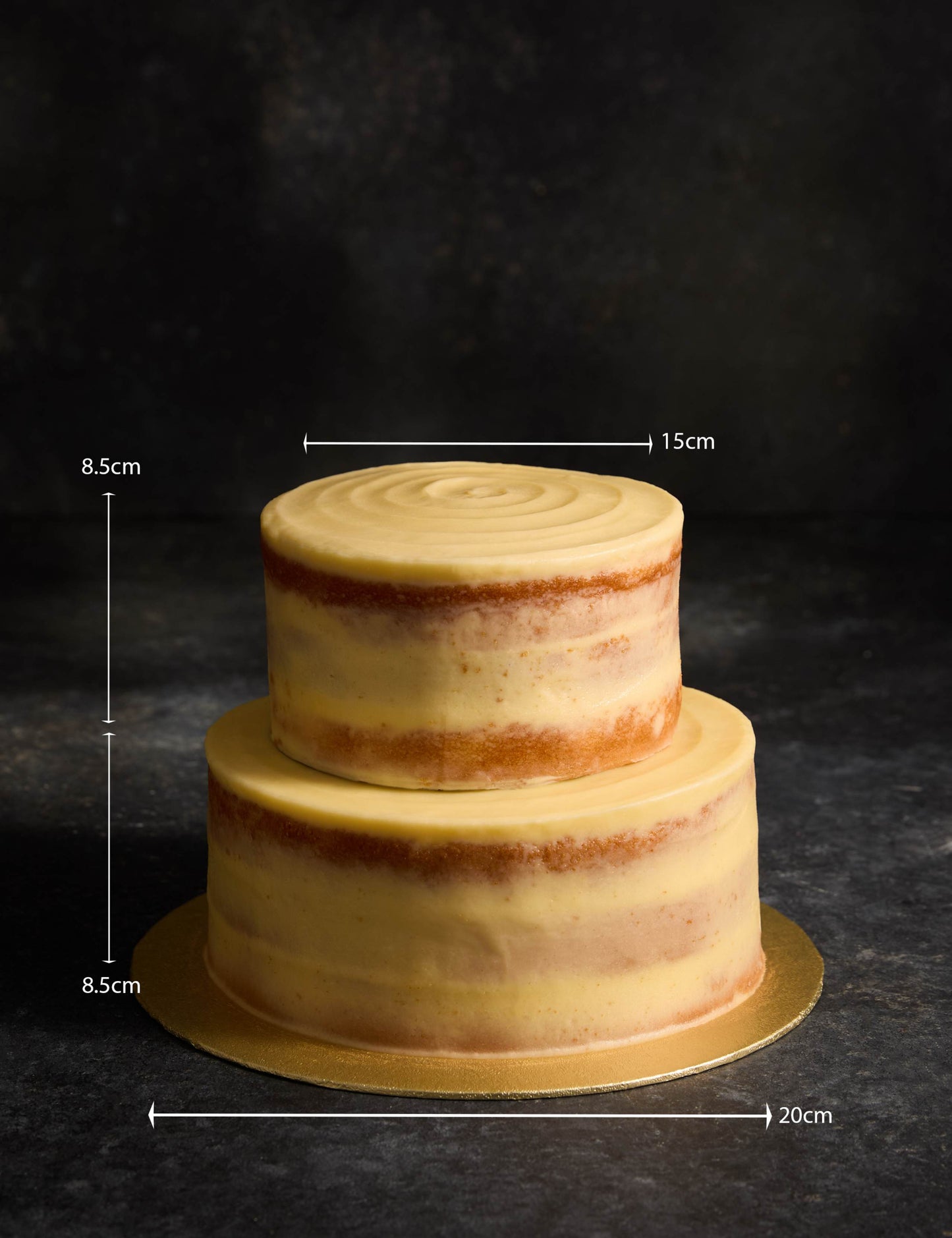 Lemon Two Tier Naked Cake (Serves 36)