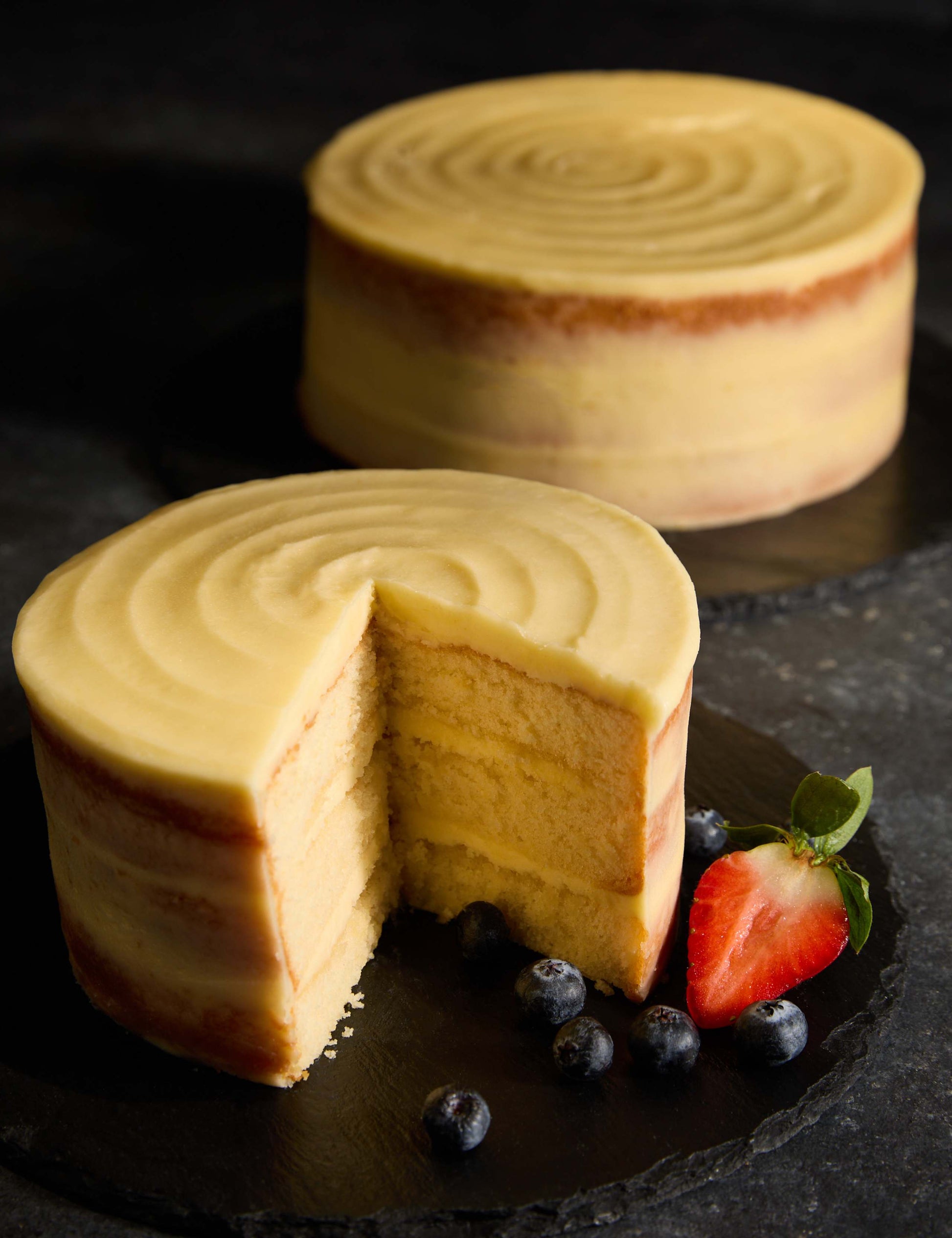 Lemon Two Tier Naked Cake (Serves 36)