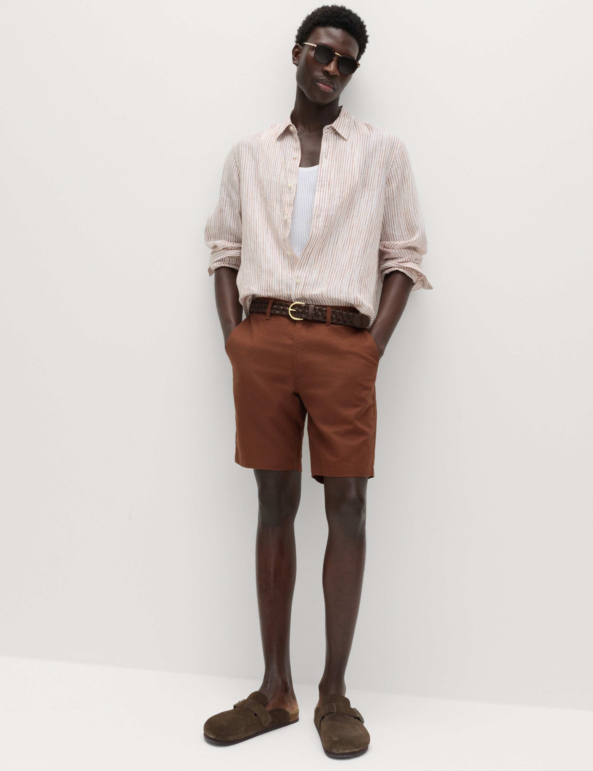 Linen Blend Chino Shorts