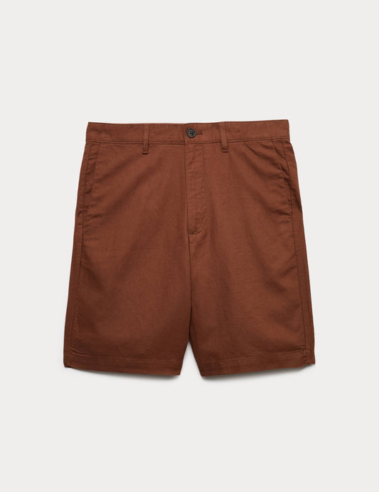 Linen Blend Chino Shorts