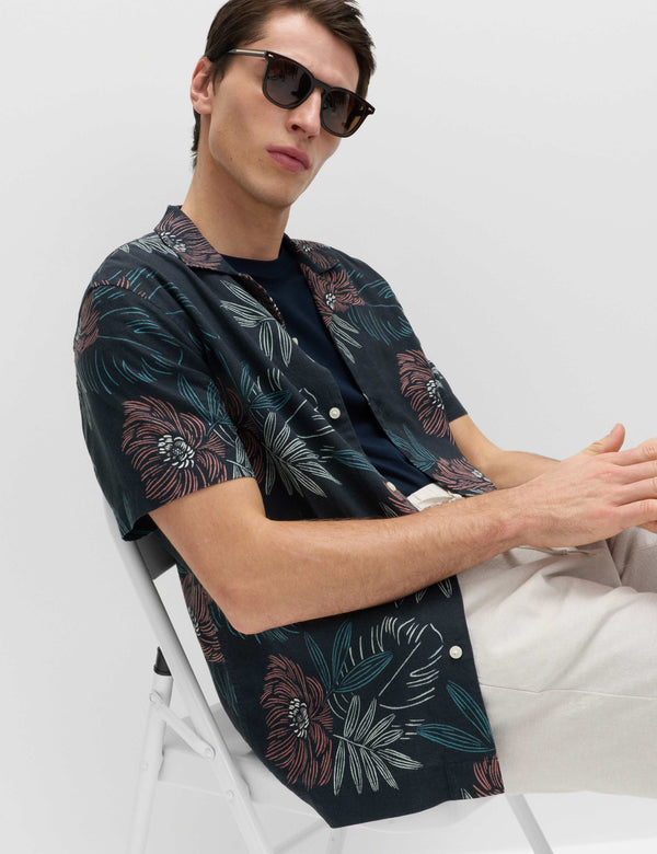 Linen Rich Hawaiian Shirt