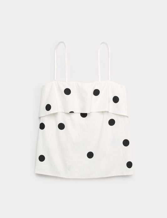 Linen Rich Printed Cami Top