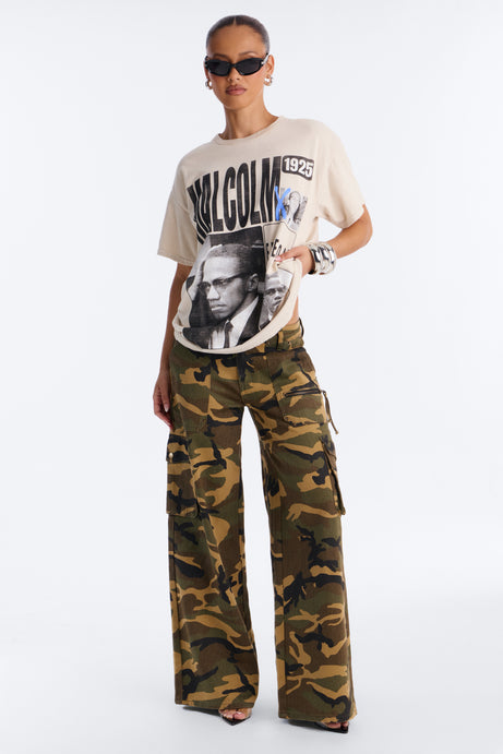 Malcolm X Freedom Washed Oversized Tee