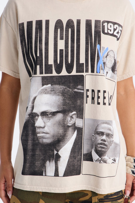 Malcolm X Freedom Washed Oversized Tee