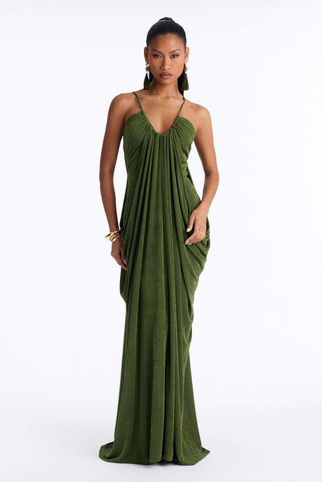 Meet You There Draped Maxi Dress