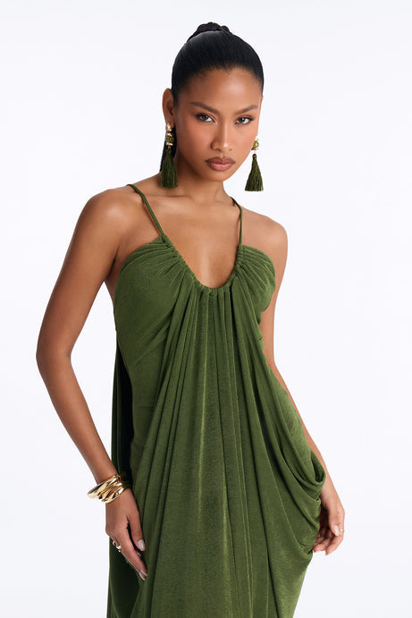 Meet You There Draped Maxi Dress