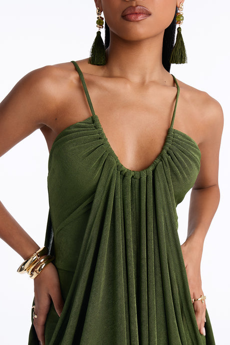 Meet You There Draped Maxi Dress