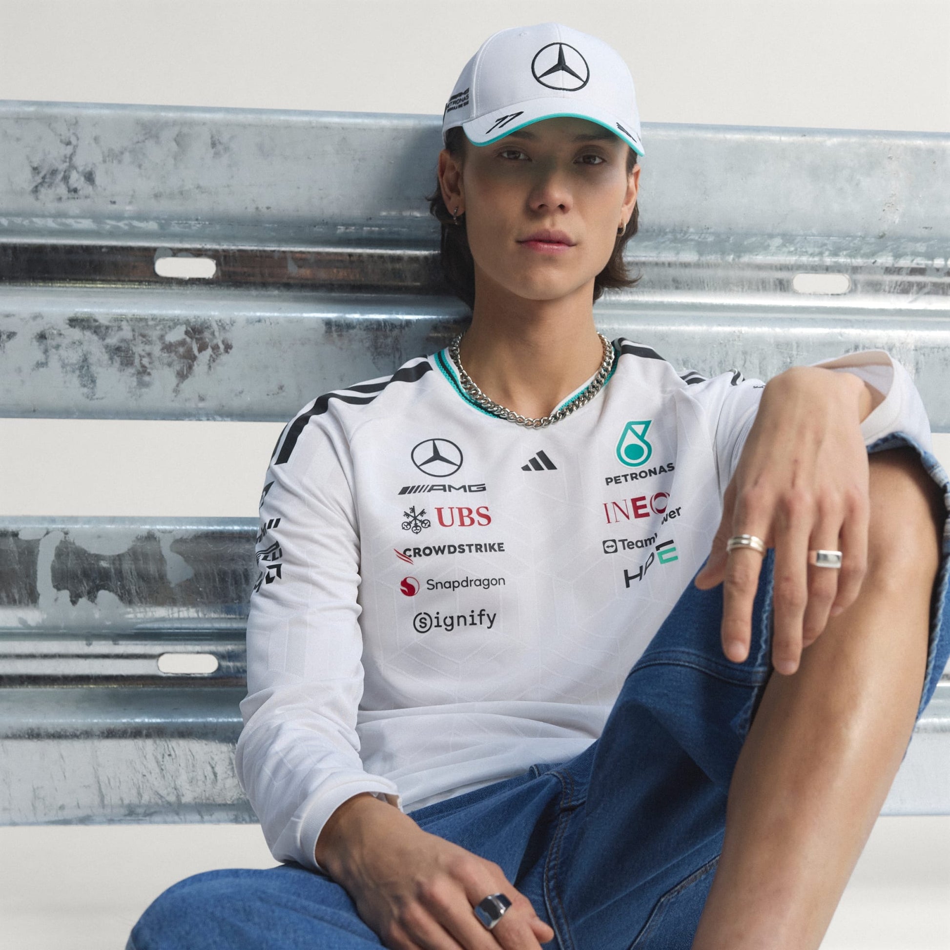 MERCEDES - AMG PETRONAS FORMULA 1 TEAM DRIVER JERSEY AUTHENTIC LONGSLEEVE