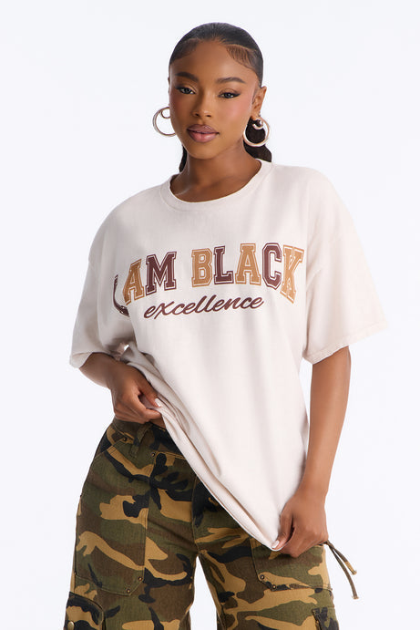I Am Black Excellence Washed Tee