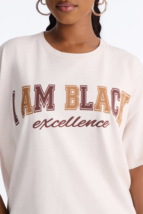 I Am Black Excellence Washed Tee