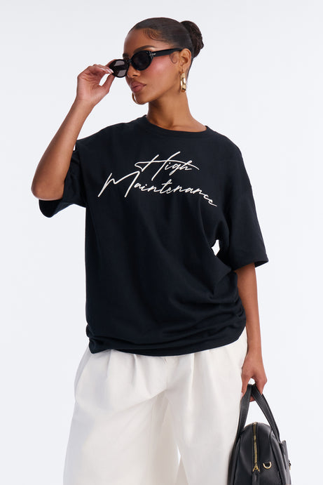 Diva Standards Oversized Tee - Black