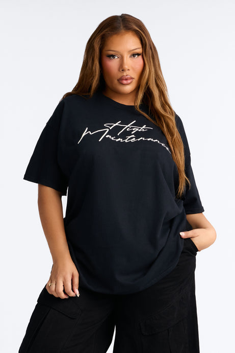 Diva Standards Oversized Tee - Black
