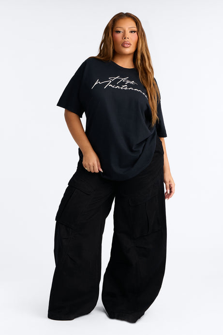 Diva Standards Oversized Tee - Black