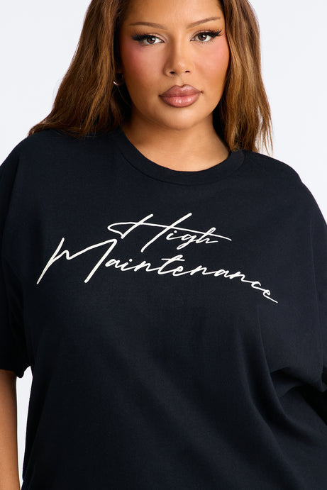 Diva Standards Oversized Tee - Black