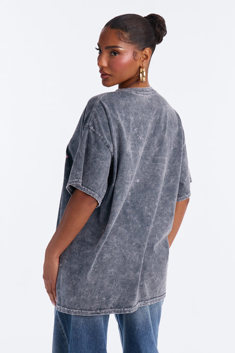 Good Vibes Only Washed Oversized Tee