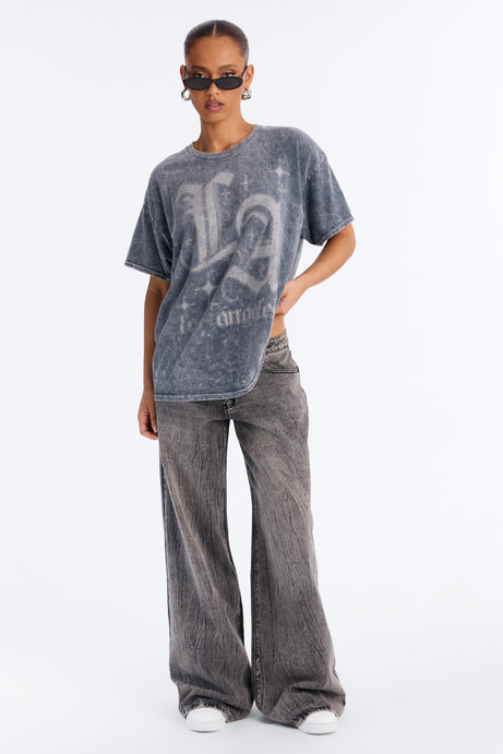 LA Sparkle Oversized Washed Tee