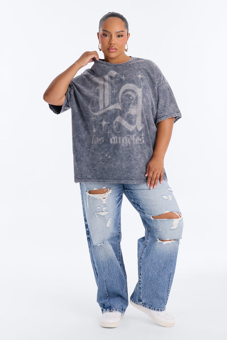 LA Sparkle Oversized Washed Tee