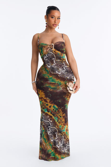 Rattled Mesh Maxi Dress