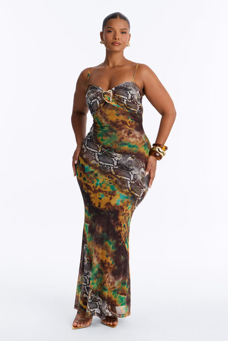 Rattled Mesh Maxi Dress