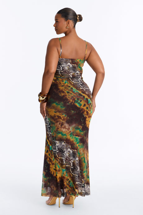 Rattled Mesh Maxi Dress