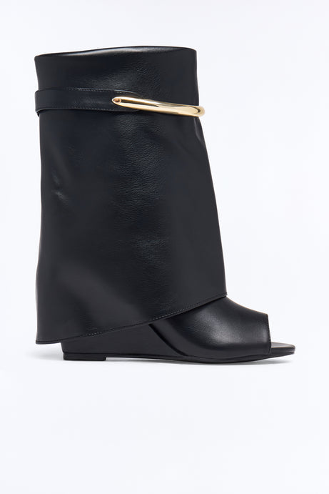 Maeve Peep Toe Overlay Booties